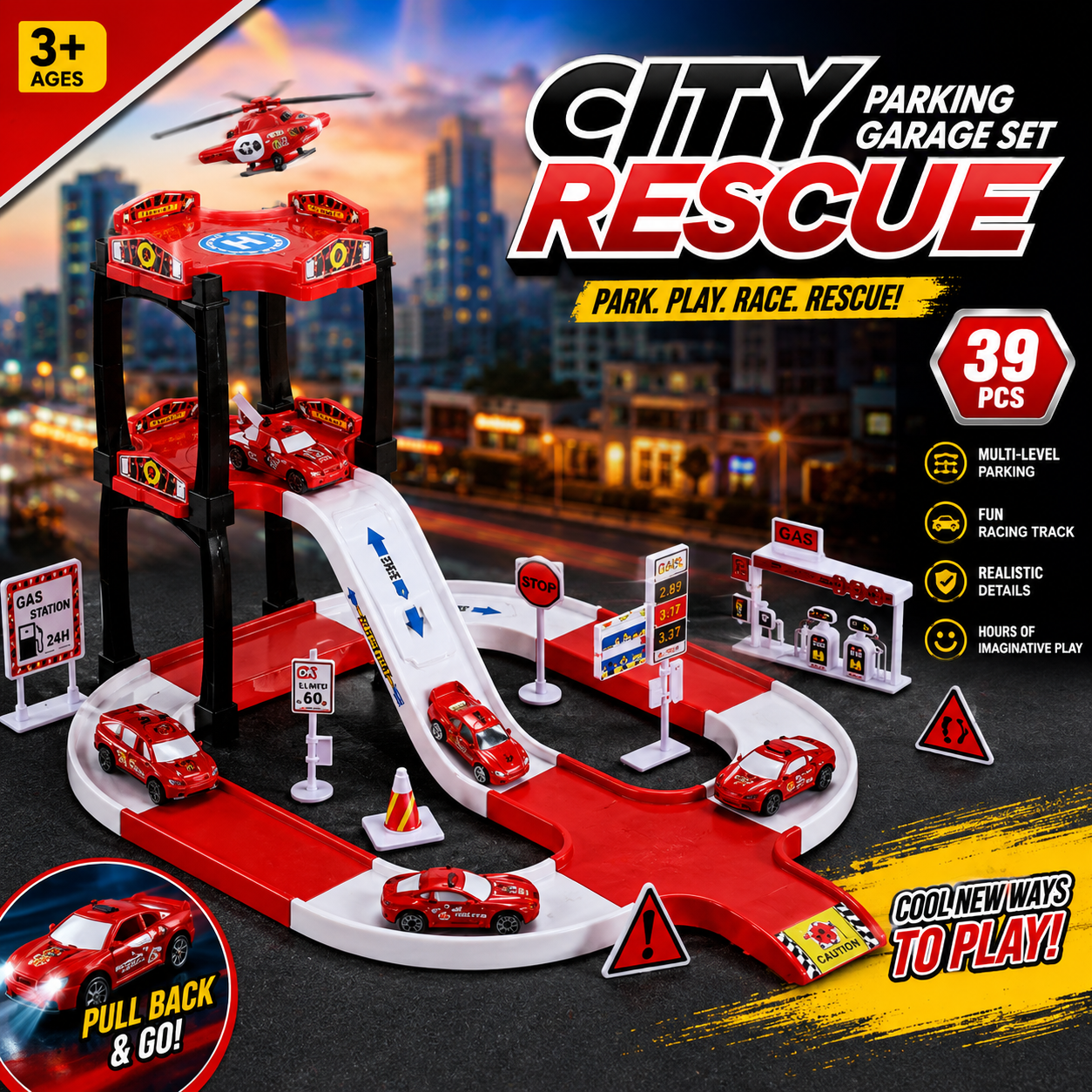 City Rescue Parking Garage Set City Rescue Parking Garage Set