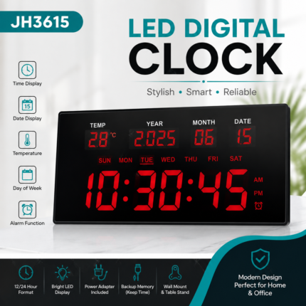 JH3615 LED Digital Clock