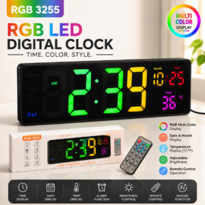 RGB 3255 LED Digital Clock