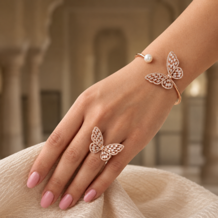Butterfly Bracelet and Ring Set